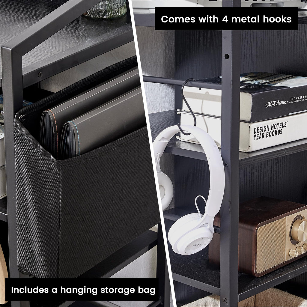 45" Black 2 Drawer File Cabinet with Lock and Power Outlet G3598
